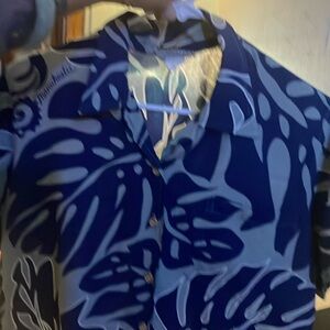 Manuhealii Blue Button Down Shirt